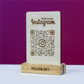 DualScan QR Connect Board in Wood Engrave With NFC