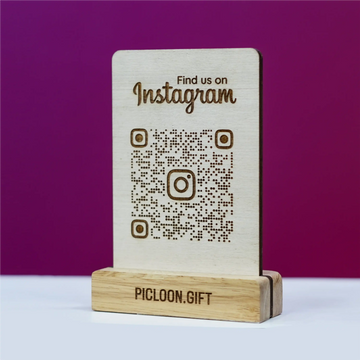 DualScan QR Connect Board in Wood Engrave With NFC – Picloon