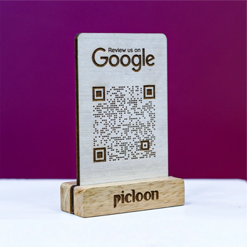 DualScan QR Connect Board in Wood Engrave With NFC – Picloon