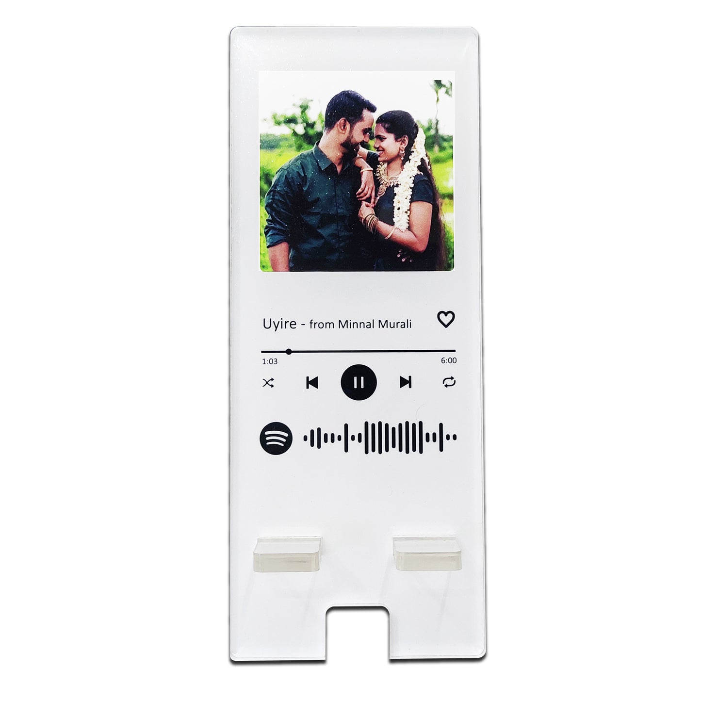 Photo Engraved Spotify Acrylic Mobile Stand Gift