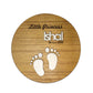 Customized Wooden Cut Baby Name with Foot Prints