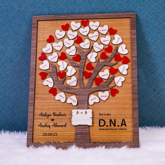 Rooted in Memories: Celebrate Togetherness with Our Personalized Wooden Tree Frame