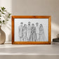 Customized Light Painting Photo Frame Box Gift | Custom Wooden Lamp (12" x 8")