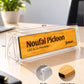 Personalised Wooden & Acrylic Desk Name Plate – Slanting Stand
