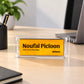 Personalised Wooden & Acrylic Desk Name Plate – Slanting Stand