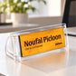 Personalised Wooden & Acrylic Desk Name Plate – Slanting Stand