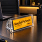 Personalised Wooden & Acrylic Desk Name Plate – Slanting Stand