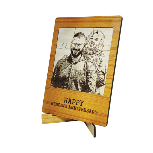 Personalized Photo Engraved Wooden Puzzle Gift