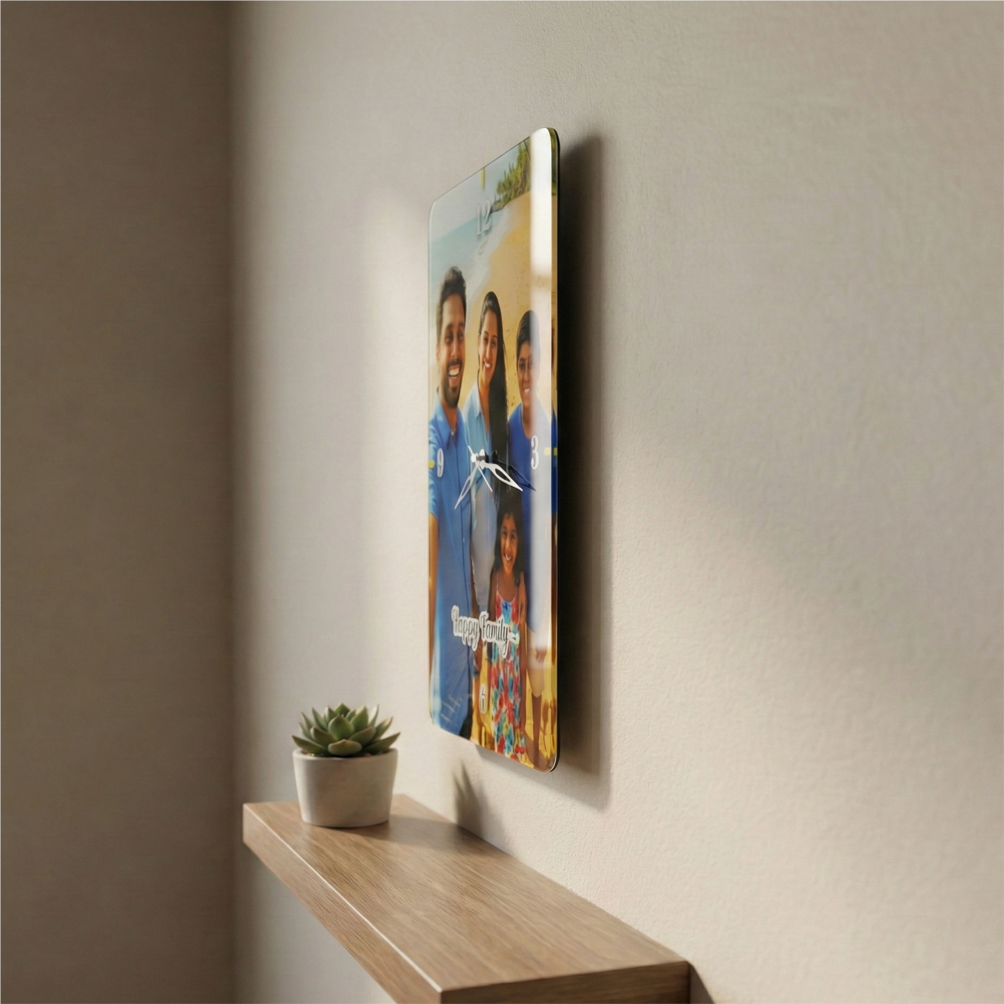 Personalized Photo Wall Clock – Turn Your Memories into Big Wall Art (18in x 12in)