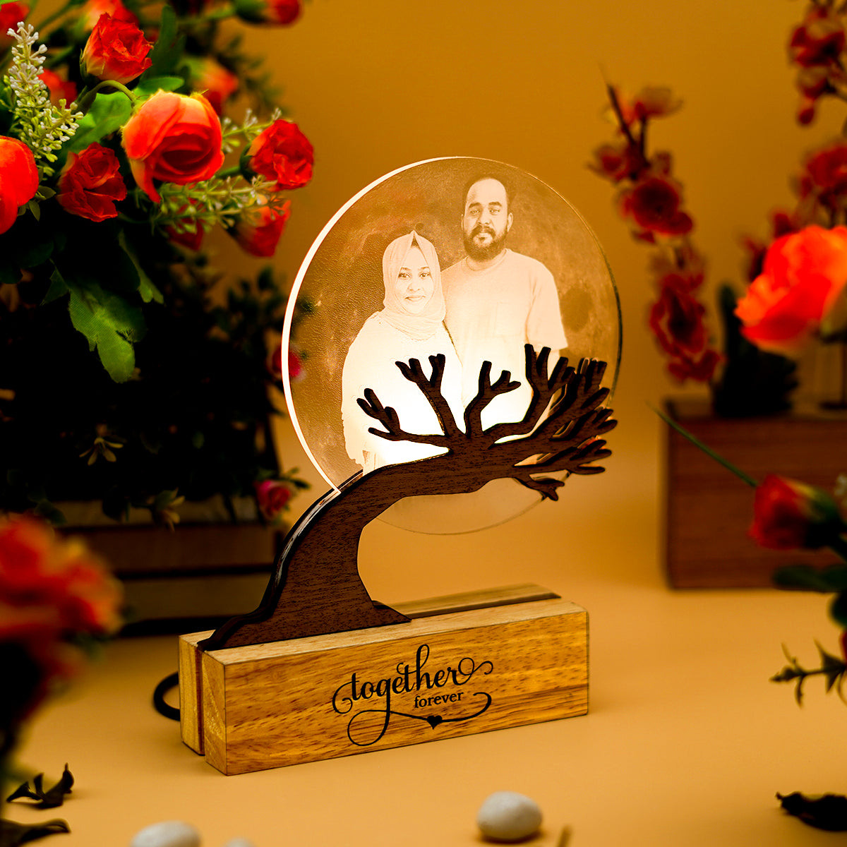 Customised 3D Heart Lamp Romantic Anniversary Gifts - Presto