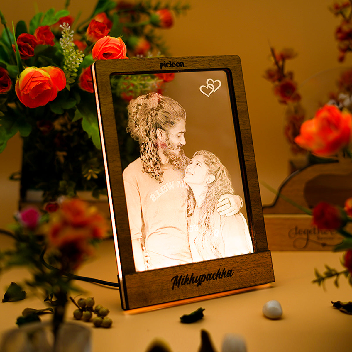 Customized Engraved Photo Frame 3D Night Lamp