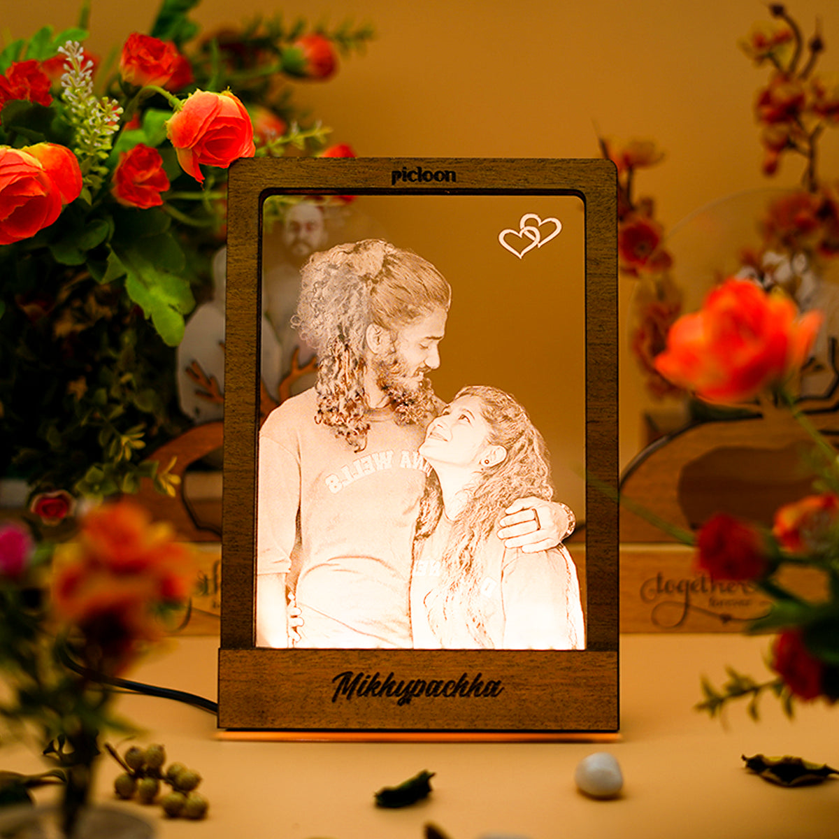 Customized Engraved Photo Frame 3D Night Lamp