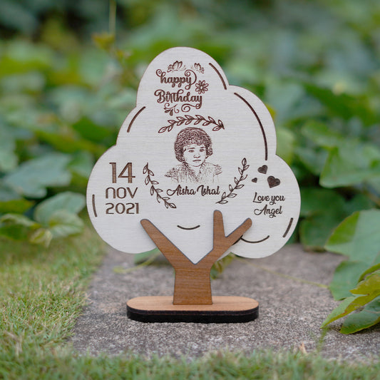 Customized Photo Engraved Wooden Children's Gift