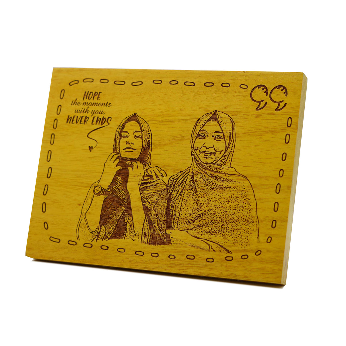 Customized Photo Carved Wooden Plaque Friendship Gift Picloon