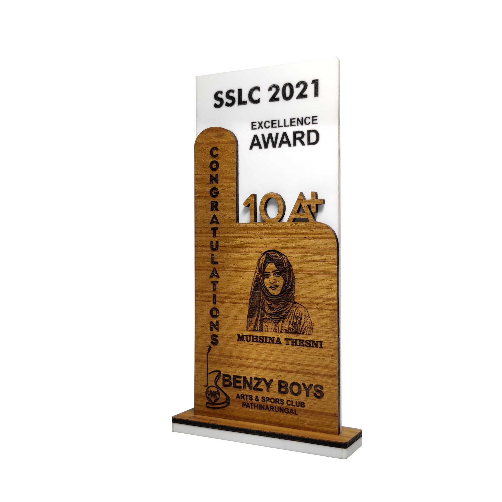Personalized Photo Engraved Wooden Memento 