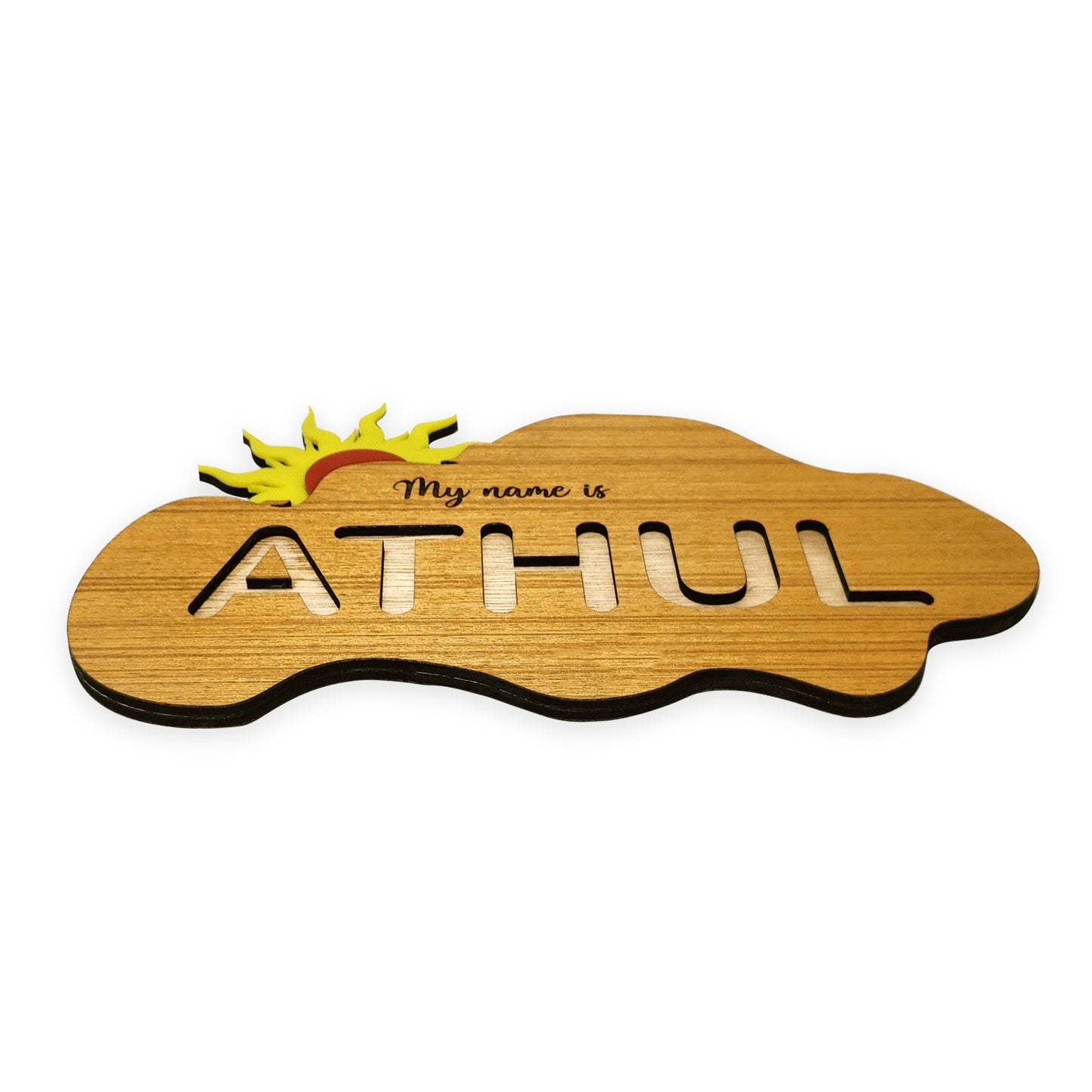 Personalized Wooden Cut Baby Name Learning Gift