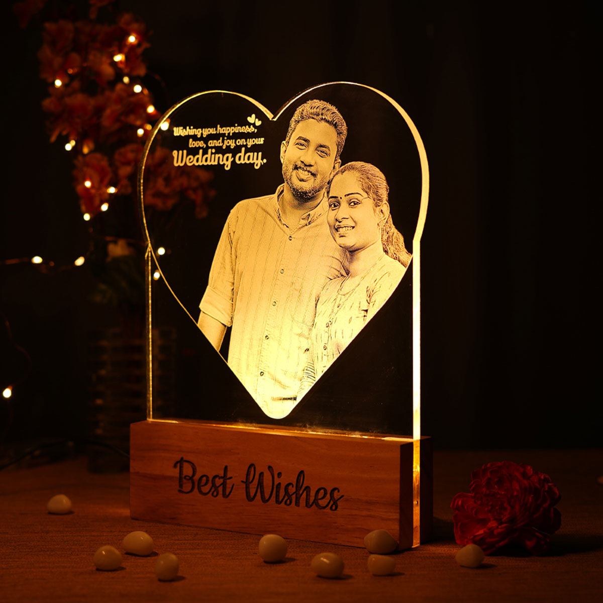 Couple Frame Lamp With Text (Customized Names) – India's Gift Store