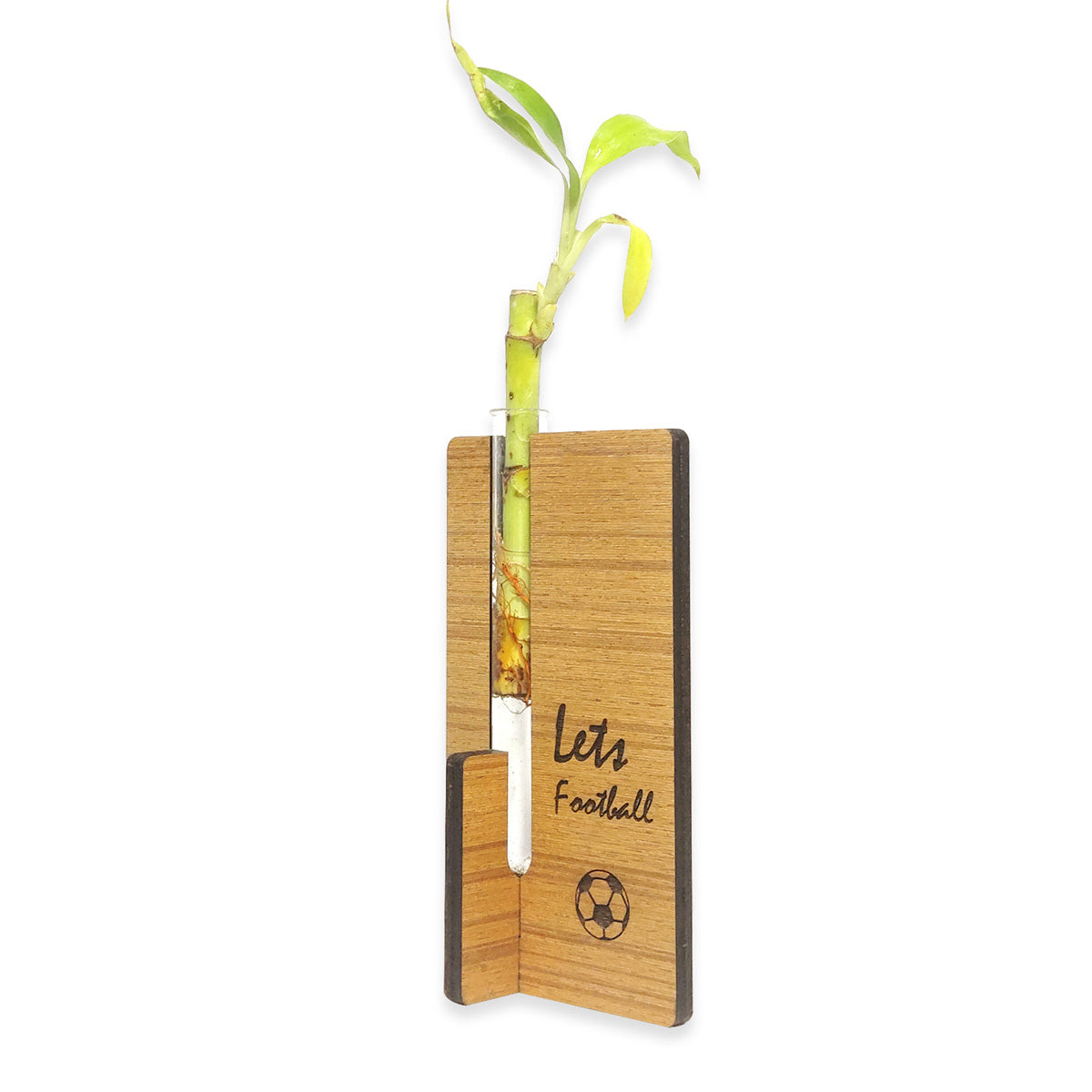 Customize Wooden Engraved Plant Vase Gift