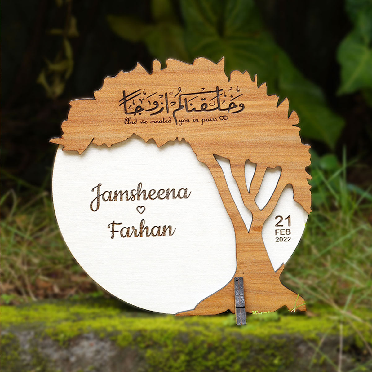 Paradise Love Forever Customized Couple Wooden Frame, Best Couple Name Gift  with Couple Name, Wooden Heart Shape : Amazon.in: Home & Kitchen