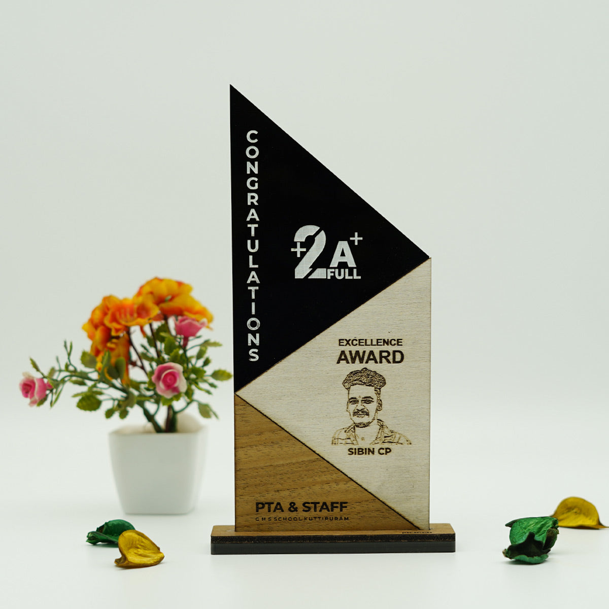 Wood Engraved Acrylic Memento/Award