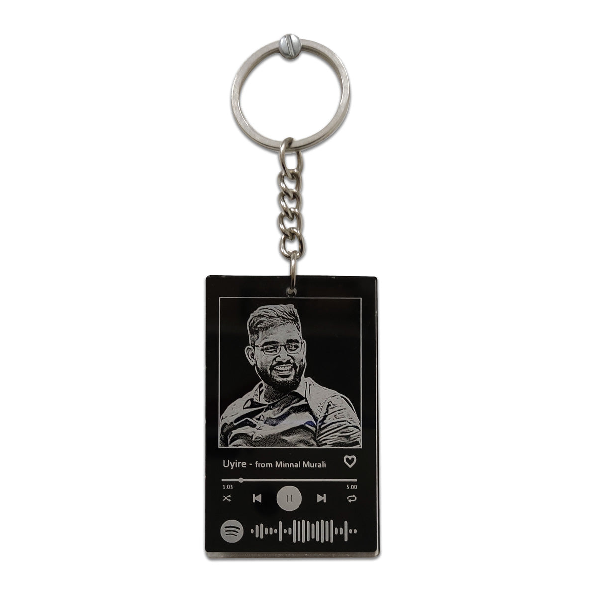Spotify Acrylic Photo Engrave  Keychain