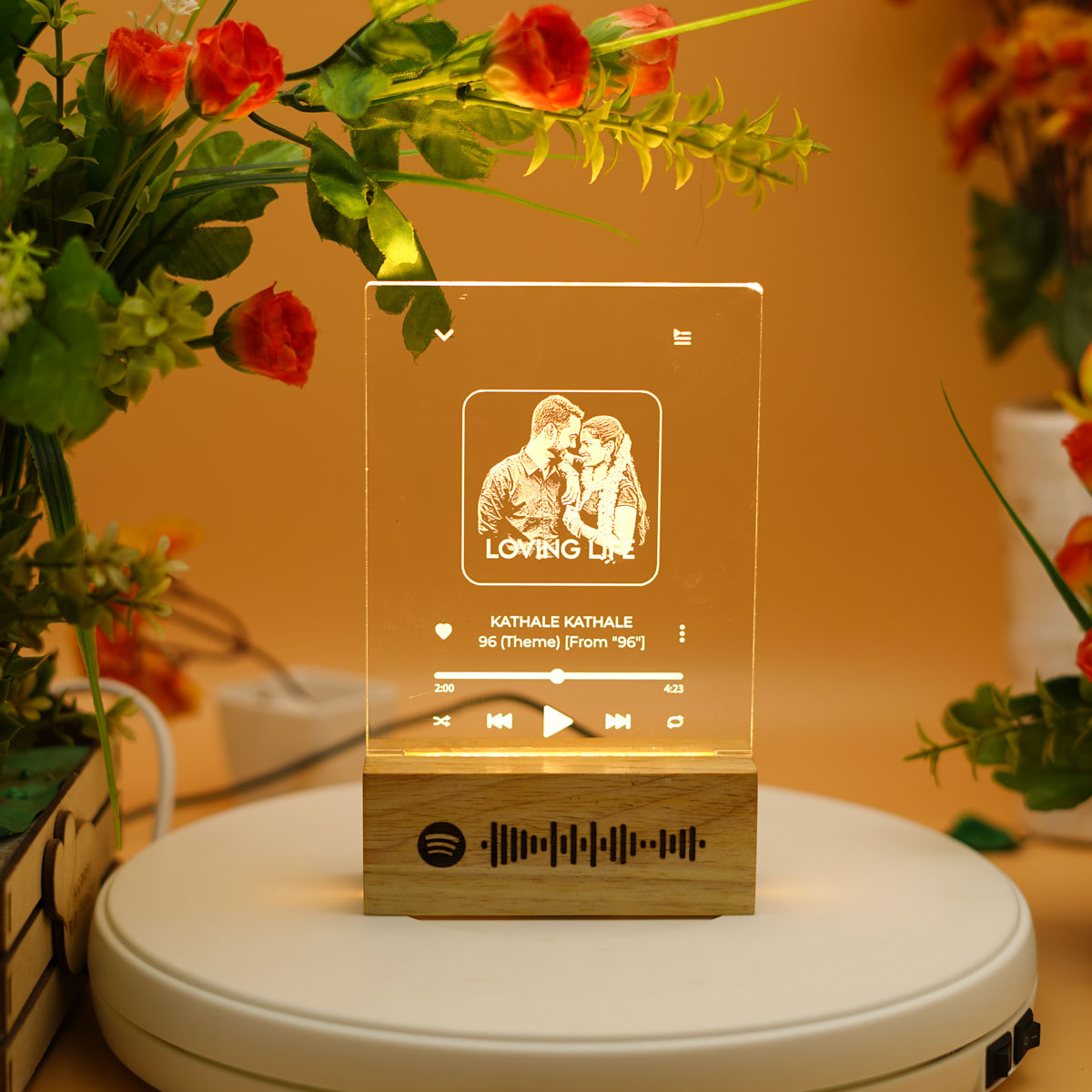 Spotify Photo Engraved Night lamp Gift