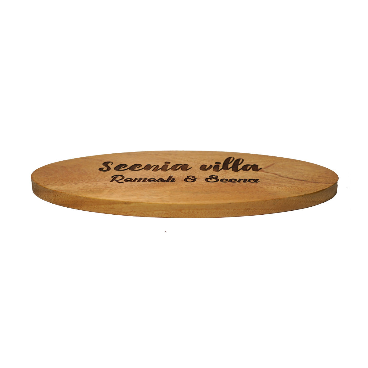 Wooden House Name Board Oval shape