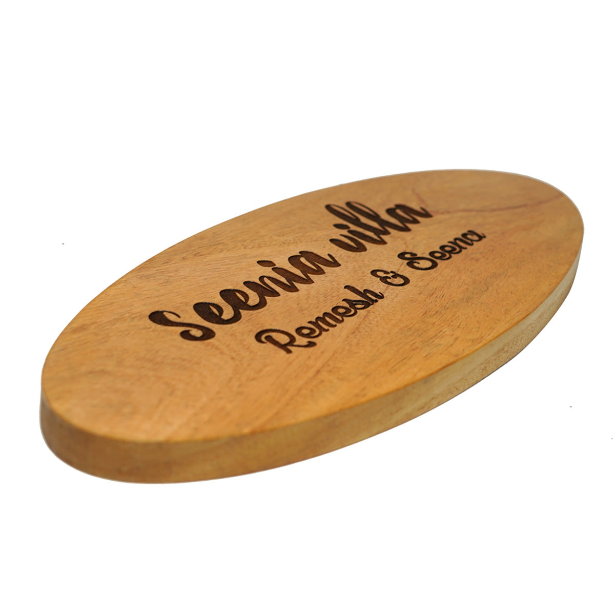 Wooden House Name Board Oval shape