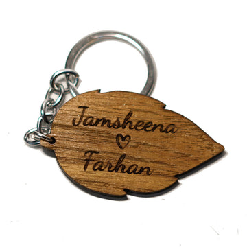 Personalized Wooden Keychain for Couple – Picloon - Main Image